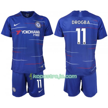 Billiga Fotbollströjor Chelsea DROGBA 11 Barn Hemma tröja 2018/19 Kortärmad